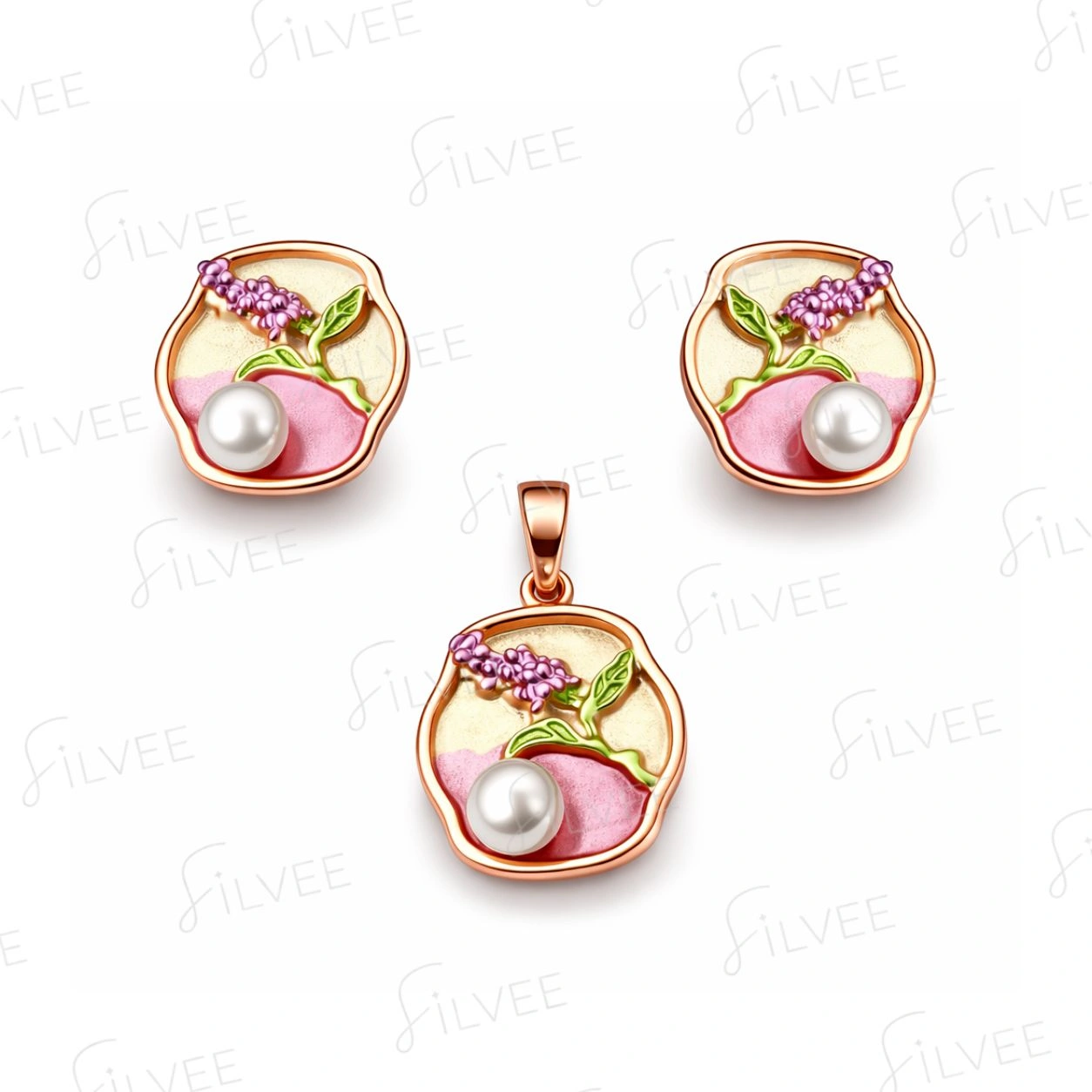 EX SPRING FLOWER PENDANT SET