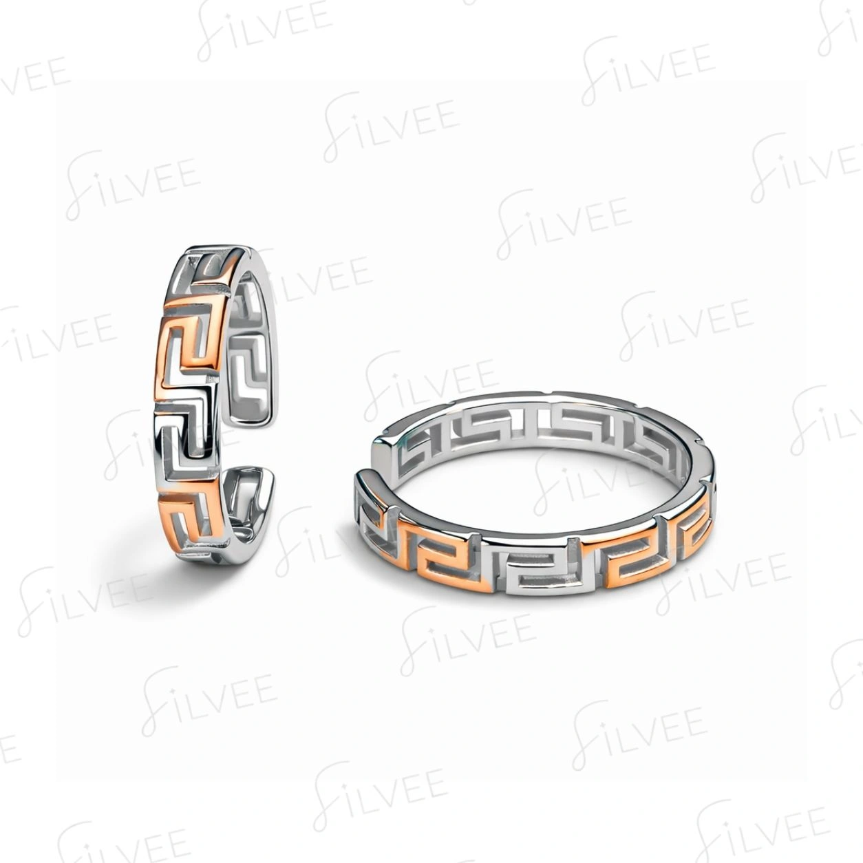 DUAL TONE ITALIAN TOE RINGS