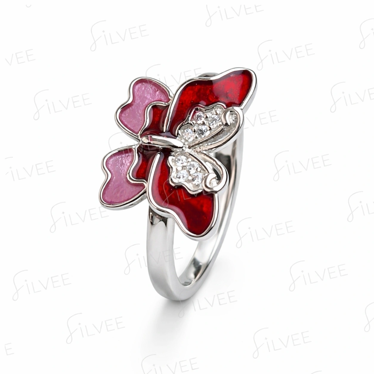 EXCLUSIVE ENAMEL BUTTERFLY RING