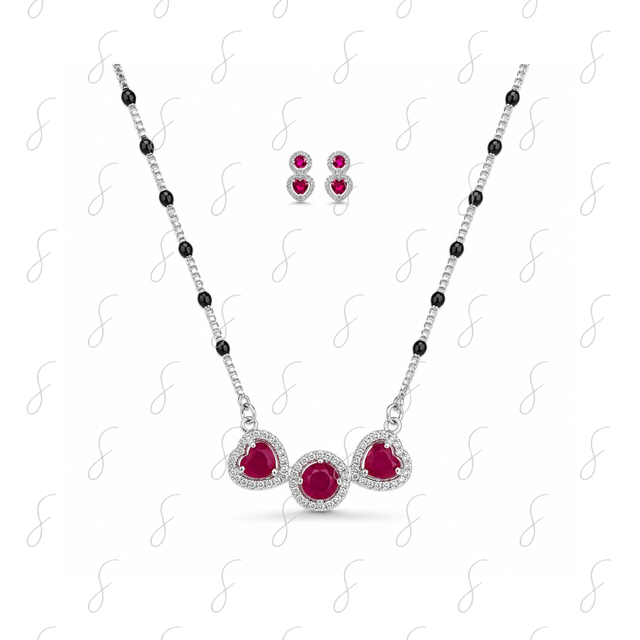 EX 5A CZ MANGALSUTRA SET 10GM