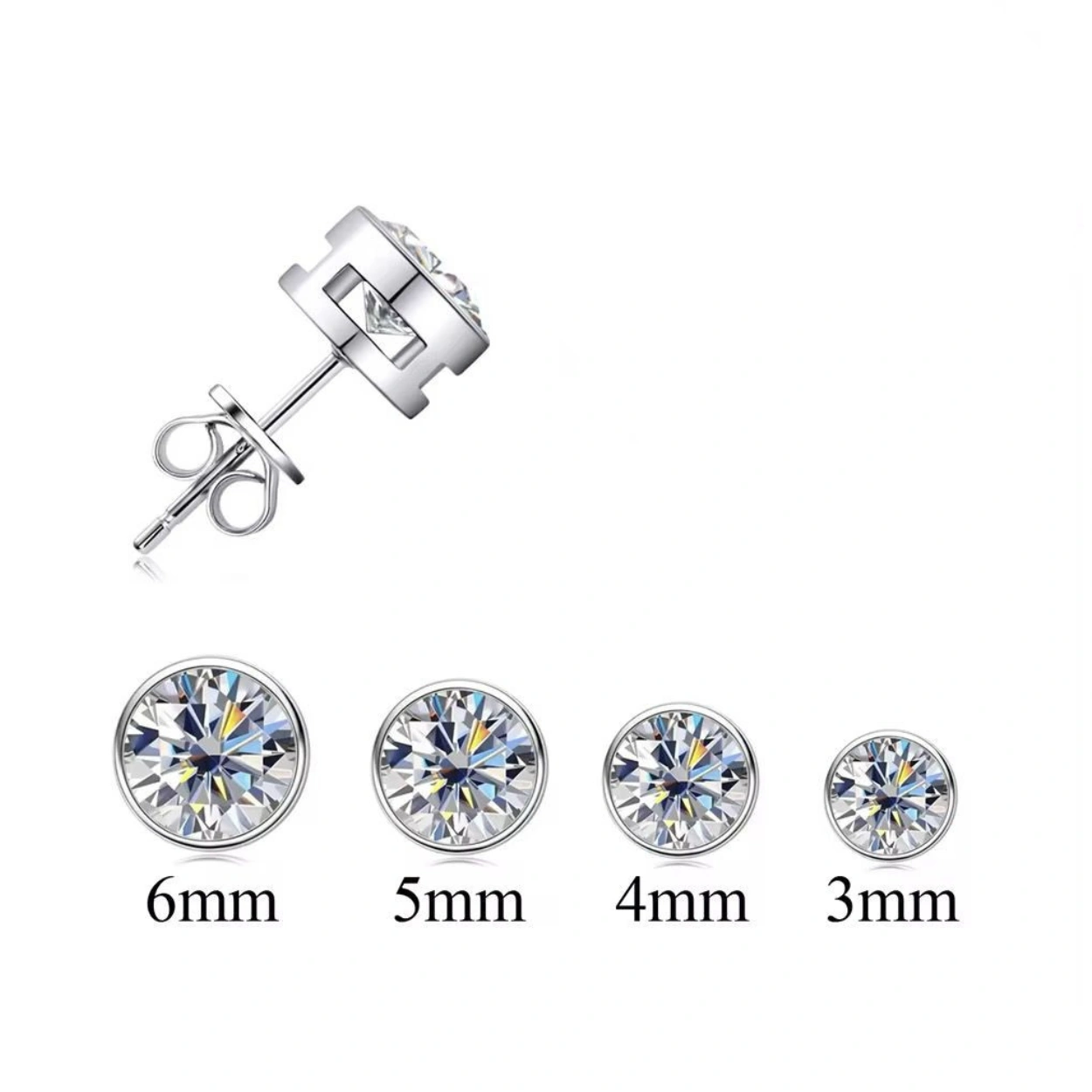 EX EMERALD CUT STUDS