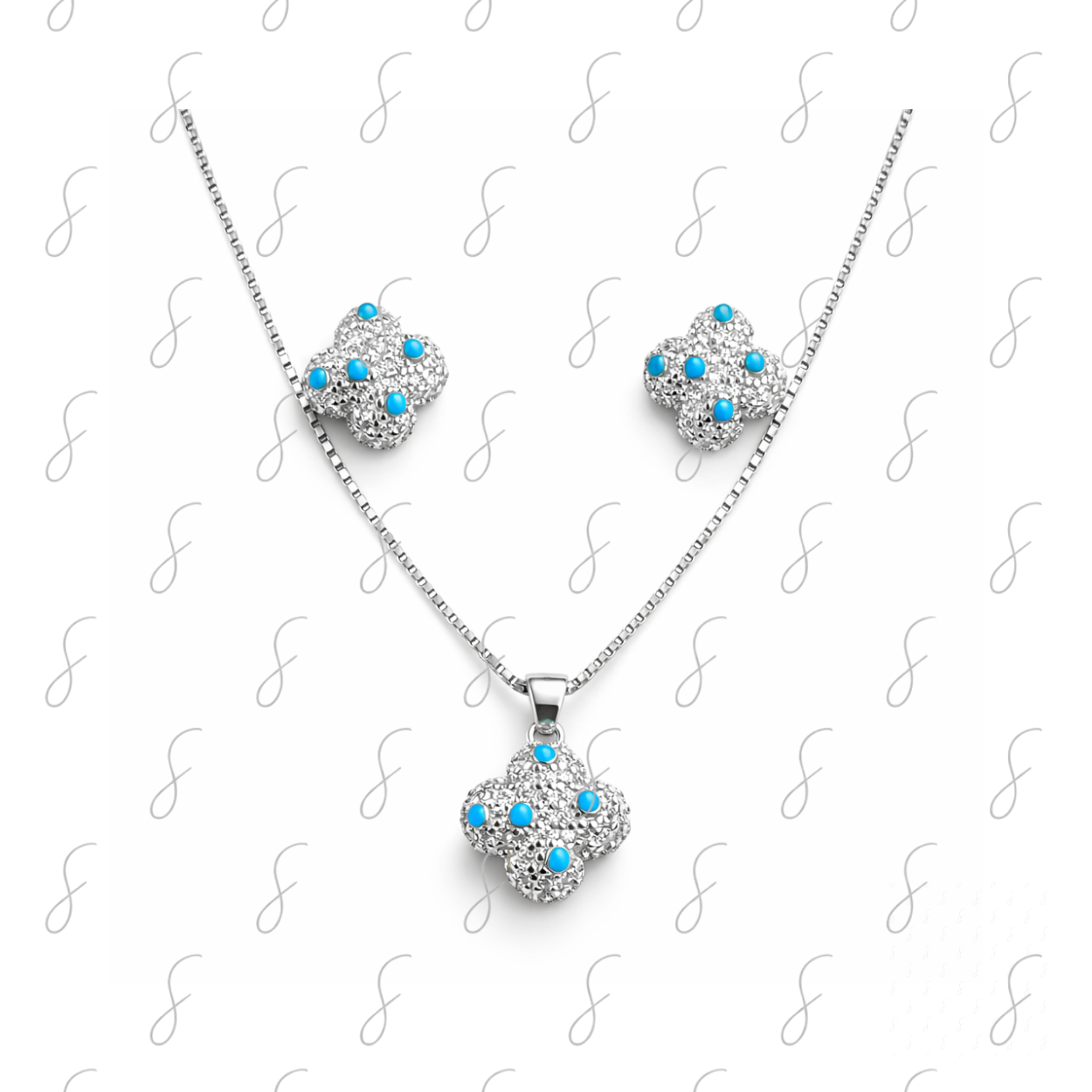 AAA+ EX CHAIN PENDANT WITH EARRING